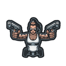 Nášivka 3D PVC Gun girl
