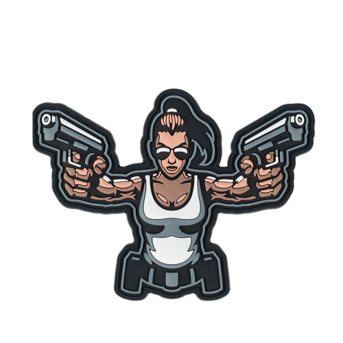 Nášivka 3D PVC Gun girl