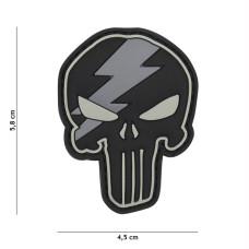 Nášivka 3D PVC Punisher thunder šedá