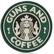 Nášivka GUNS AND COFFEE