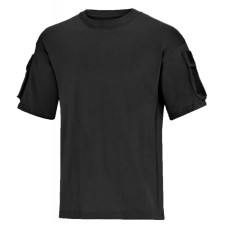 Taktické tričko s velcro panely - černé