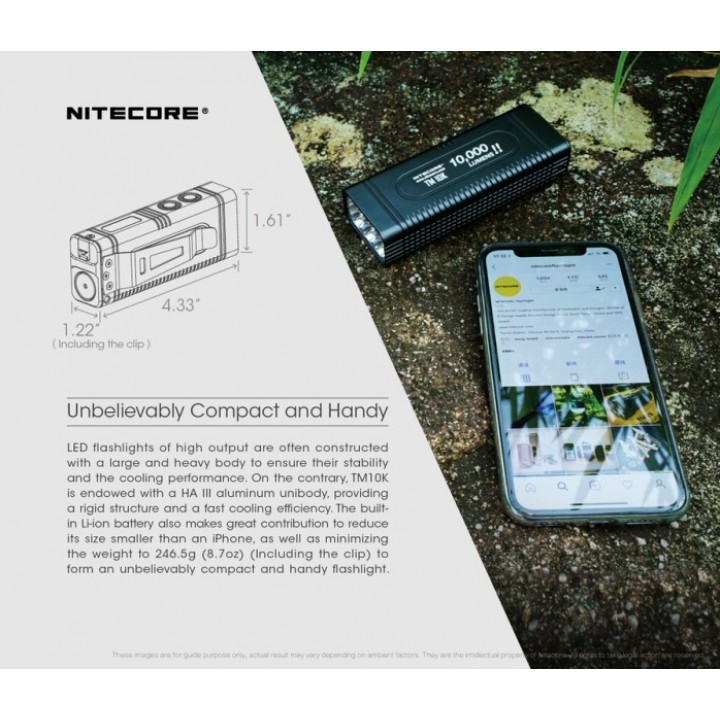 Nitecore TM10K Taschenlampe – 10.000 Lumen, USB-C, Kompakt & Ultrahell