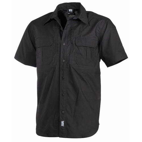 Košile MFH Strike krátký rukáv  Teflon - ripstop - černá