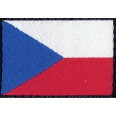 Nášivka Vlajka ČR 75 x 53 mm ,suchý zip