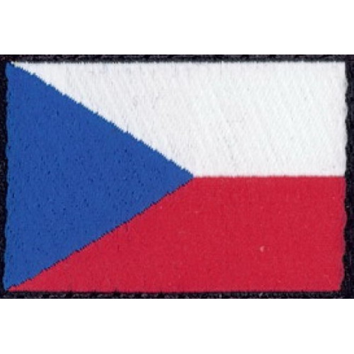 Nášivka Vlajka ČR 75 x 53 mm ,suchý zip