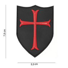 Nášivka 3D gumová CRUSADER černá