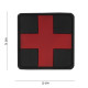 Nášivka Medic 3D černo-červena 5x5